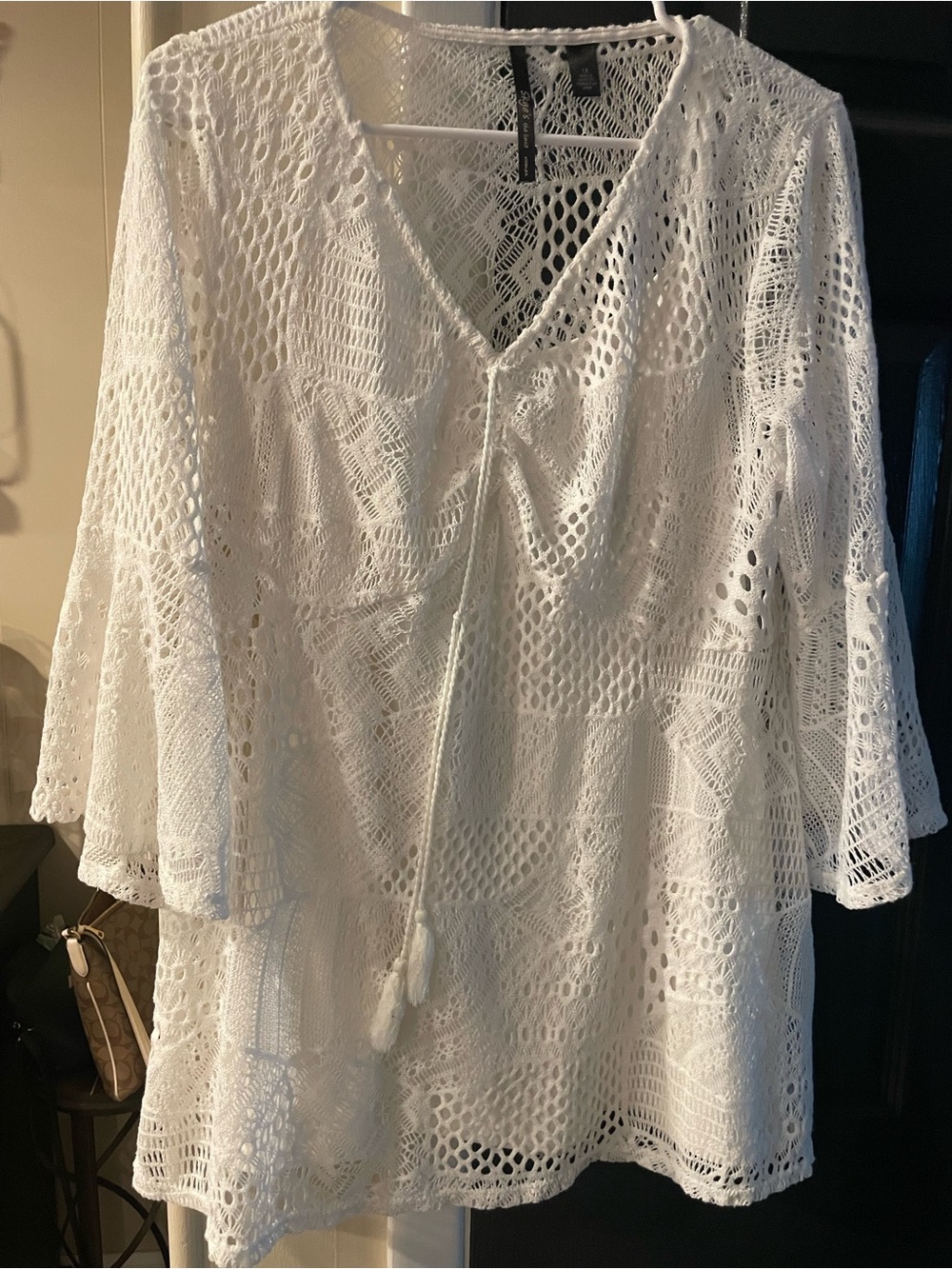 Skye's the Limit White Crochet Cover-Up